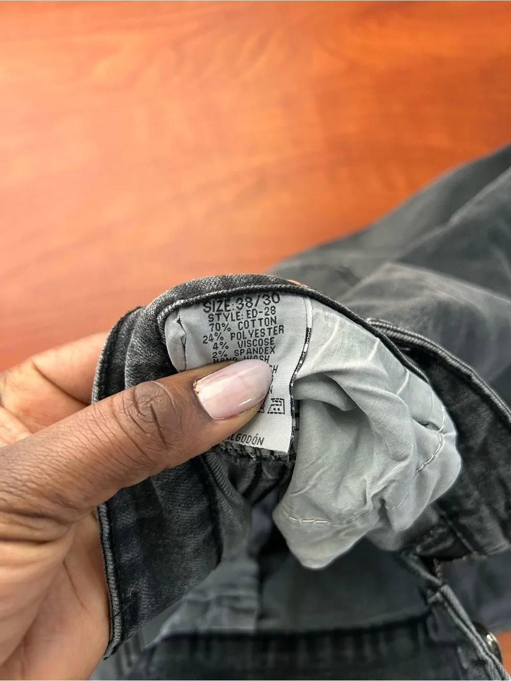 Redemption Men’s Slim Straight Jeans in Charcoal Gray